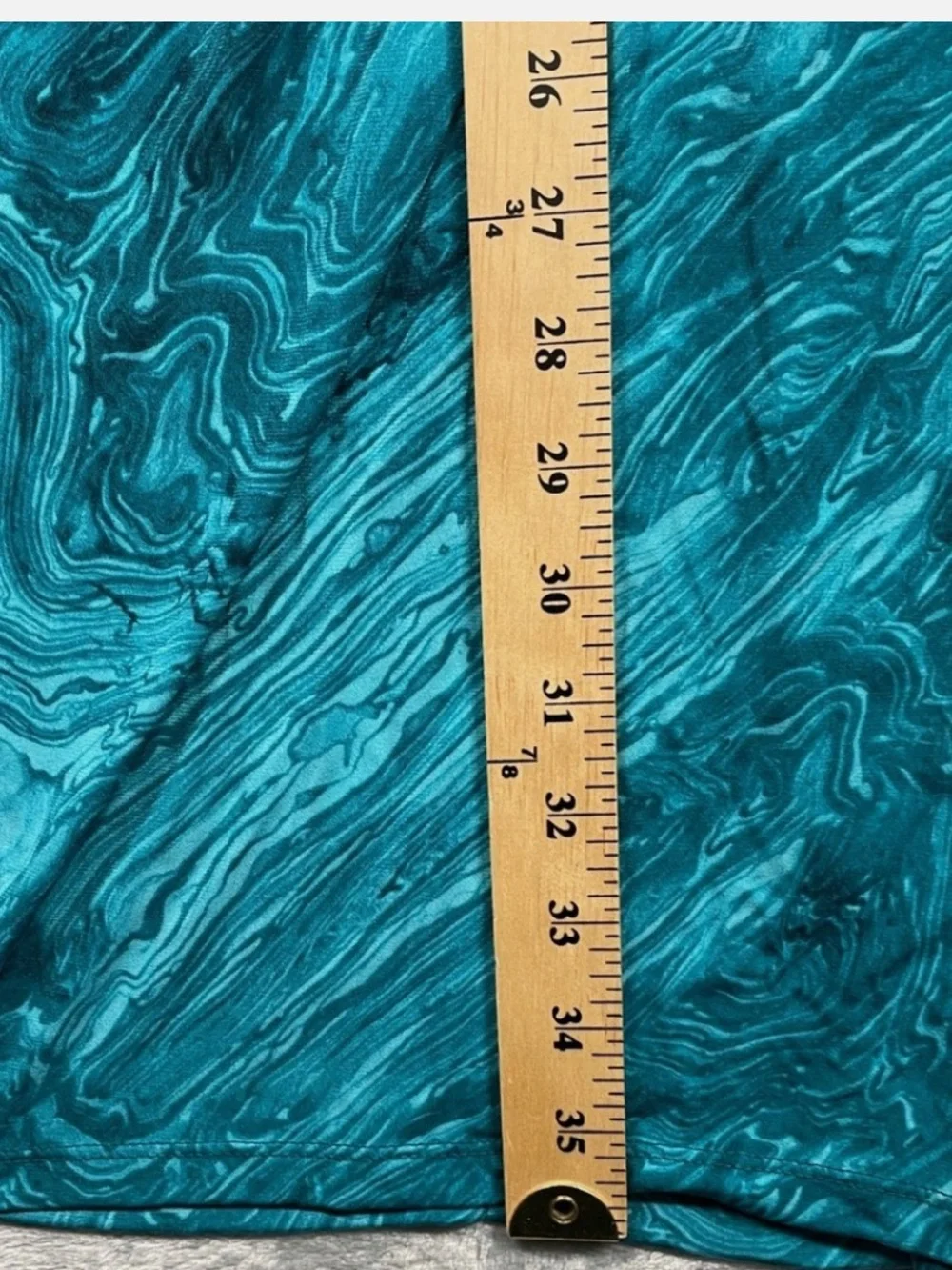 Michael Kors Womens Teal Marble Print Ruched Draped Twist Front Midi Dress PS